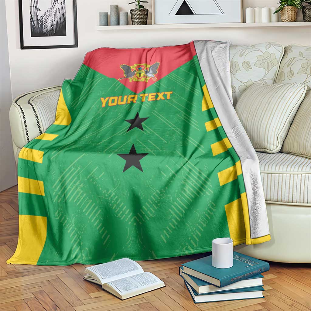 Custom Sao Tome and Principe Football Blanket Go Champions - Green Ver