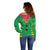 Custom Sao Tome and Principe Football Off Shoulder Sweater Go Champions - Green Ver