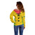 Custom Sao Tome and Principe Football Off Shoulder Sweater Go Champions - Yellow Ver