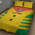 Custom Sao Tome and Principe Football Quilt Bed Set Go Champions - Yellow Ver - Wonder Print Shop