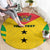 Custom Sao Tome and Principe Football Round Carpet Go Champions - Yellow Ver - Wonder Print Shop