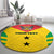 Custom Sao Tome and Principe Football Round Carpet Go Champions - Yellow Ver - Wonder Print Shop