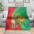 Personalised Mauritania Blanket African Wild Cat With Coat Of Arms