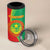 Personalised Mauritania 4 in 1 Can Cooler Tumbler African Wild Cat With Coat Of Arms