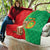 Personalised Mauritania Quilt African Wild Cat With Coat Of Arms - Wonder Print Shop