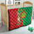 Personalised Mauritania Quilt African Wild Cat With Coat Of Arms - Wonder Print Shop