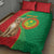 Personalised Mauritania Quilt Bed Set African Wild Cat With Coat Of Arms - Wonder Print Shop