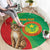 Personalised Mauritania Round Carpet African Wild Cat With Coat Of Arms - Wonder Print Shop