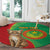 Personalised Mauritania Round Carpet African Wild Cat With Coat Of Arms - Wonder Print Shop