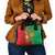 Personalised Mauritania Shoulder Handbag African Wild Cat With Coat Of Arms - Wonder Print Shop