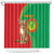 Personalised Mauritania Shower Curtain African Wild Cat With Coat Of Arms - Wonder Print Shop