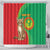 Personalised Mauritania Shower Curtain African Wild Cat With Coat Of Arms - Wonder Print Shop