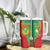 Personalised Mauritania Tumbler With Handle African Wild Cat With Coat Of Arms - Wonder Print Shop