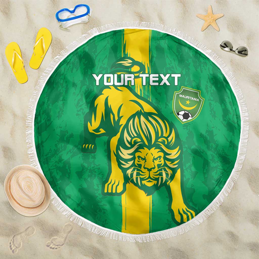 Custom Mauritania Football Beach Blanket Go Al-Murabitun - Wonder Print Shop