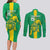 Custom Mauritania Football Couples Matching Long Sleeve Bodycon Dress and Long Sleeve Button Shirt Go Al-Murabitun