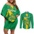 Custom Mauritania Football Couples Matching Off Shoulder Short Dress and Long Sleeve Button Shirt Go Al-Murabitun