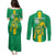 Custom Mauritania Football Couples Matching Puletasi and Long Sleeve Button Shirt Go Al-Murabitun