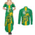 Custom Mauritania Football Couples Matching Summer Maxi Dress and Long Sleeve Button Shirt Go Al-Murabitun