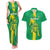 Custom Mauritania Football Couples Matching Tank Maxi Dress and Hawaiian Shirt Go Al-Murabitun