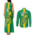 Custom Mauritania Football Couples Matching Tank Maxi Dress and Long Sleeve Button Shirt Go Al-Murabitun