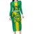 Custom Mauritania Football Family Matching Long Sleeve Bodycon Dress and Hawaiian Shirt Go Al-Murabitun - Wonder Print Shop