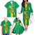 Custom Mauritania Football Family Matching Off The Shoulder Long Sleeve Dress and Hawaiian Shirt Go Al-Murabitun