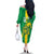 Custom Mauritania Football Family Matching Off The Shoulder Long Sleeve Dress and Hawaiian Shirt Go Al-Murabitun