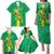 Custom Mauritania Football Family Matching Puletasi and Hawaiian Shirt Go Al-Murabitun