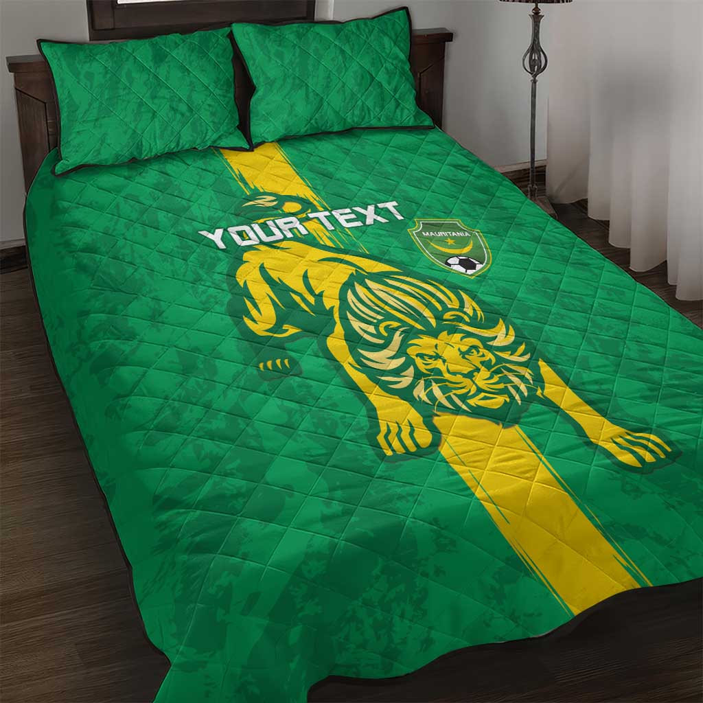 Custom Mauritania Football Quilt Bed Set Go Al-Murabitun - Wonder Print Shop