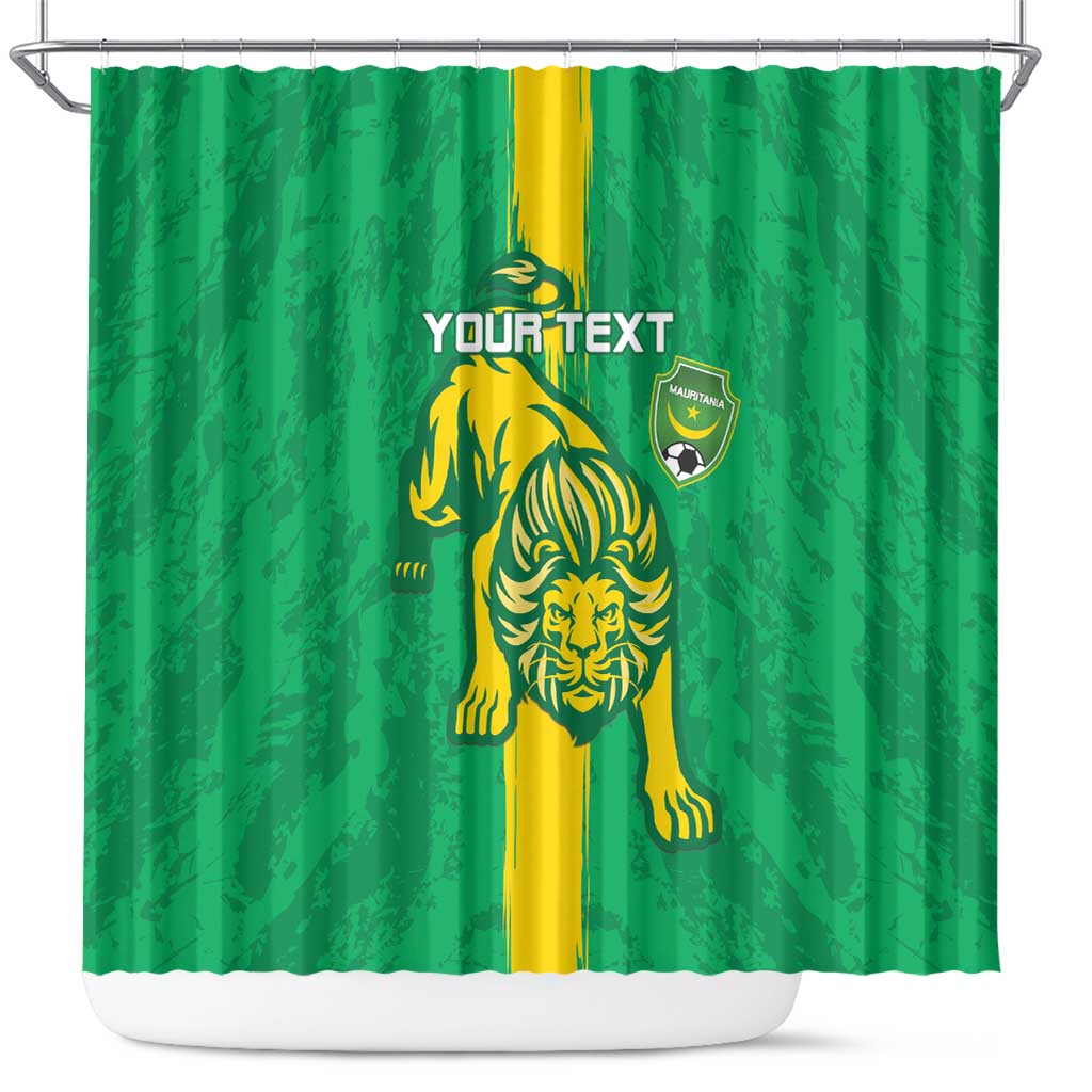 Custom Mauritania Football Shower Curtain Go Al-Murabitun - Wonder Print Shop