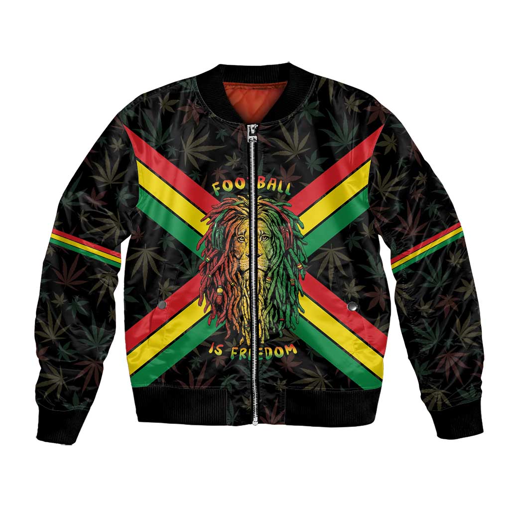 Legend Reggae Marley Football Bomber Jacket Rasta Lion