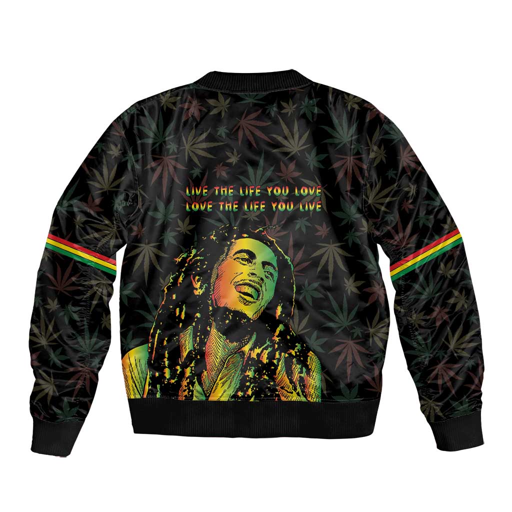 Legend Reggae Marley Football Bomber Jacket Rasta Lion