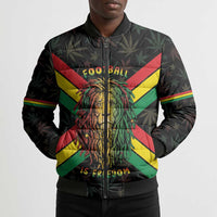Legend Reggae Marley Football Bomber Puffer Jacket Rasta Lion