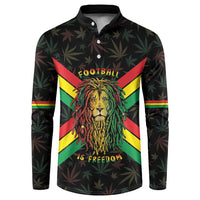 Legend Reggae Marley Football Button Sweatshirt Rasta Lion