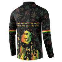 Legend Reggae Marley Football Button Sweatshirt Rasta Lion
