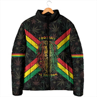 Legend Reggae Marley Football Padded Jacket Rasta Lion