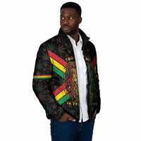 Legend Reggae Marley Football Padded Jacket Rasta Lion
