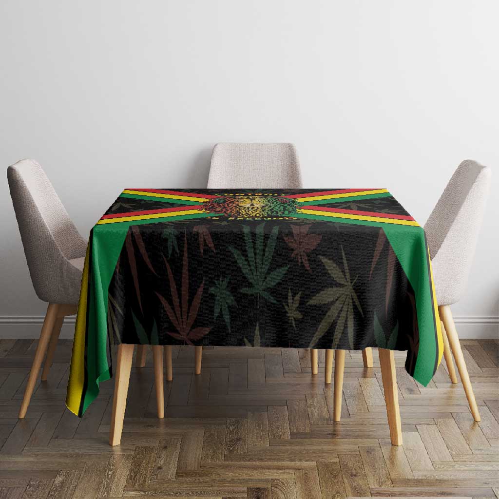 Legend Reggae Marley Football Tablecloth Rasta Lion