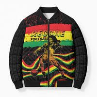 Personalized Reggae Legend Bob Football Bomber Puffer Jacket Grunge Style