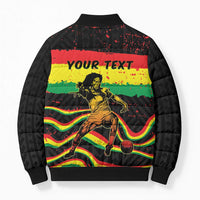 Personalized Reggae Legend Bob Football Bomber Puffer Jacket Grunge Style
