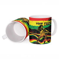 Personalized Reggae Legend Bob Football Ceramic Mug Grunge Style