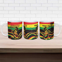 Personalized Reggae Legend Bob Football Ceramic Mug Grunge Style