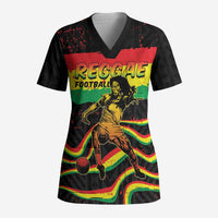 Personalized Reggae Legend Bob Football Scrub Top Grunge Style
