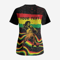 Personalized Reggae Legend Bob Football Scrub Top Grunge Style