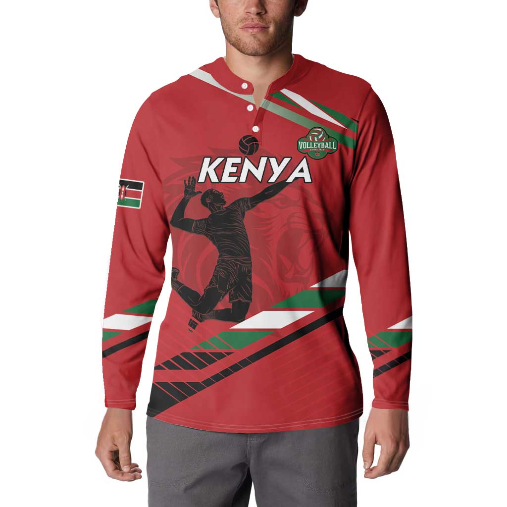Custom Kenya Volleyball Button Sweatshirt We Are Champions