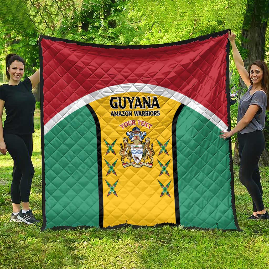 Custom Guyana Cricket Quilt Come On Amazon Warriors
