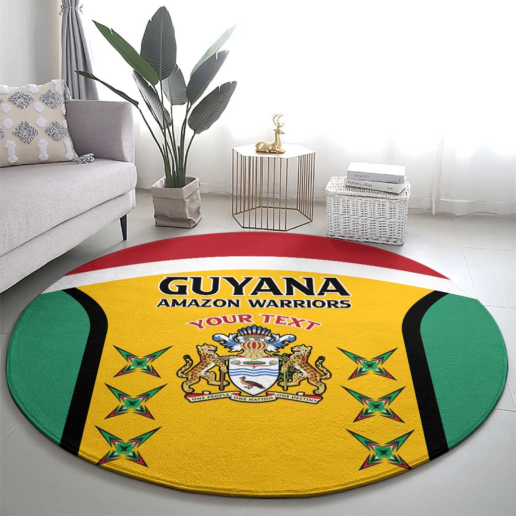 Custom Guyana Cricket Round Carpet Come On Amazon Warriors