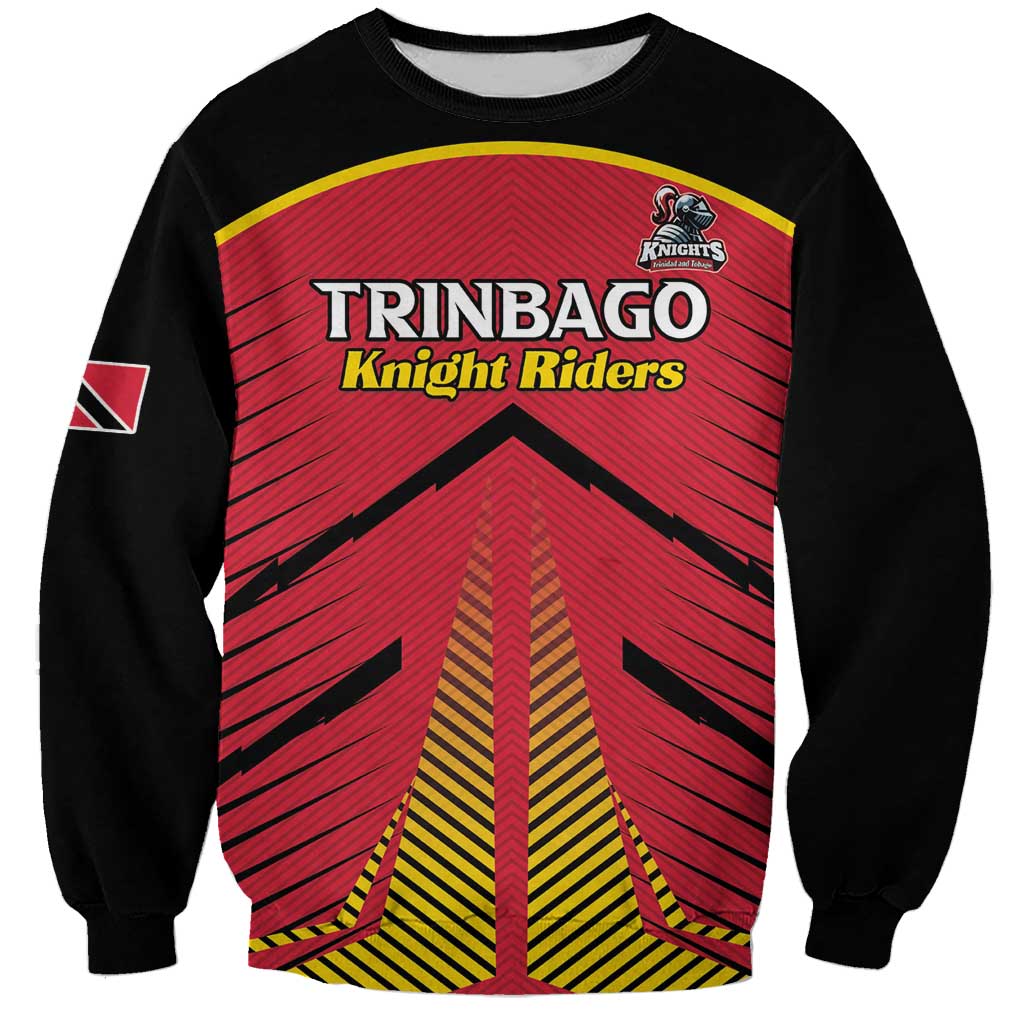 Custom Trinidad and Tobago Cricket Sweatshirt Wave Yuh Flag - Trinbago Strong