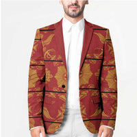 Lesotho Seanamarena Kharetsa Royal Red Blazer Basotho Traditional Blanket Style - Wonder Print Shop
