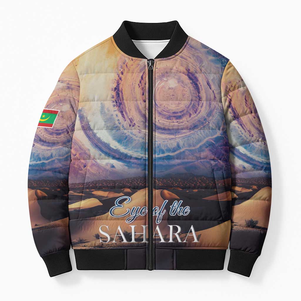 Mauritania Richat Structure Bomber Puffer Jacket Eyes of the Sahara - Wonder Print Shop